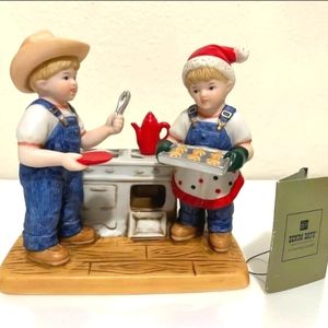 Denim Days Cookies for Santa Figurine with Tag Home Interiors 2006 Rare